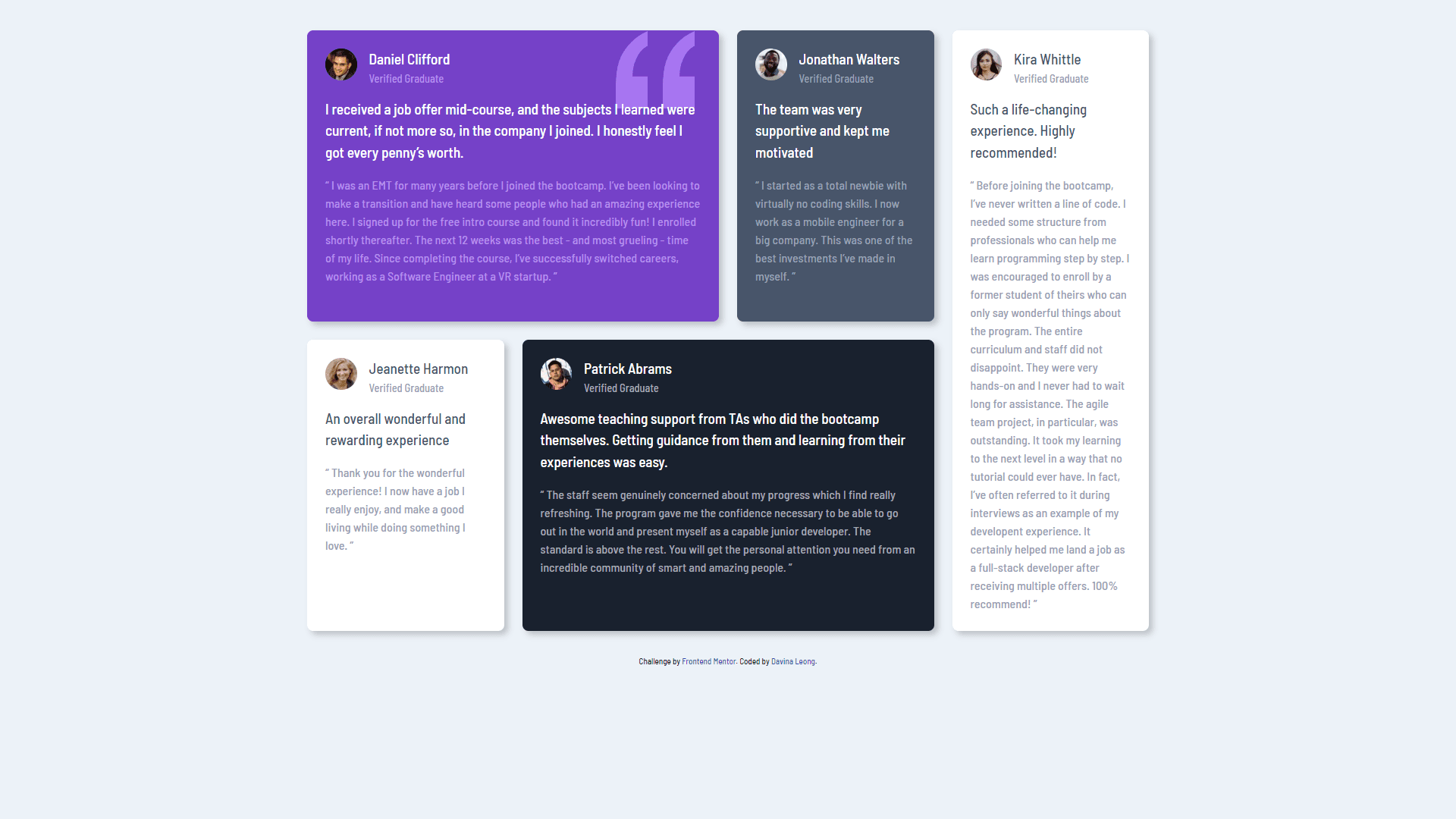 Testimonials Grid